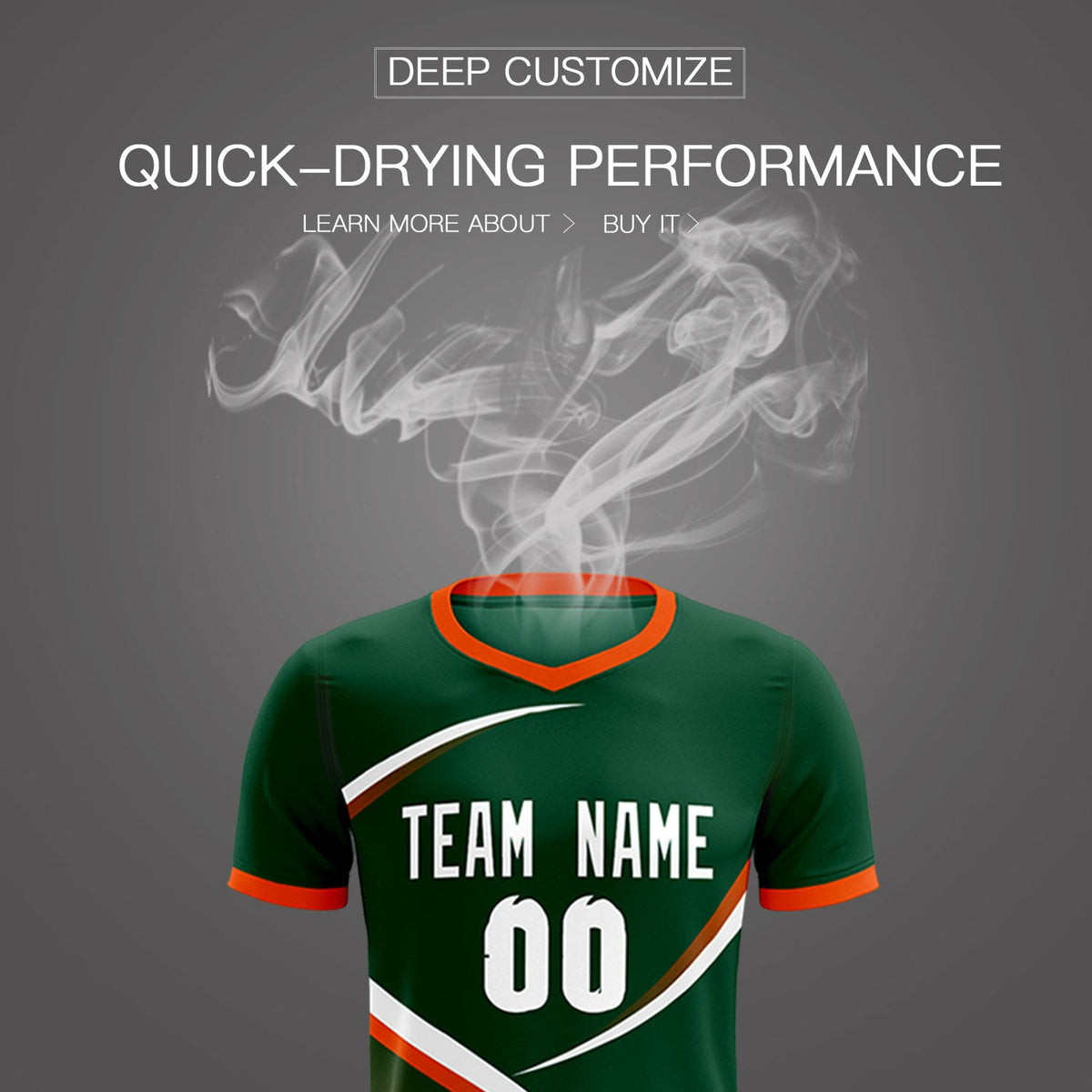 Custom Green Orange Color Block Training Uniform For Men Soccer Sets Jersey