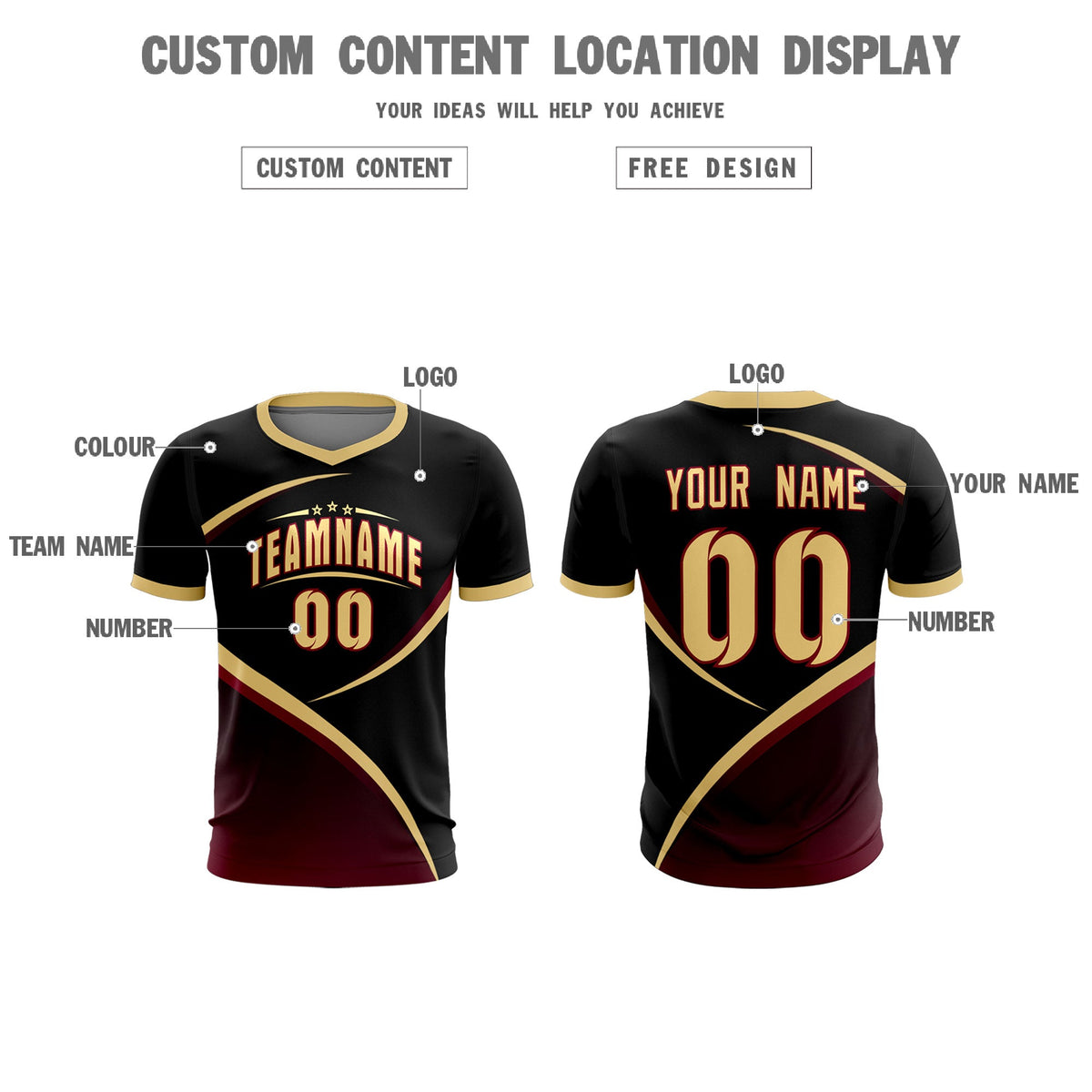 Custom Black Khaki Color Block Training Uniform For Men Soccer Sets Jersey