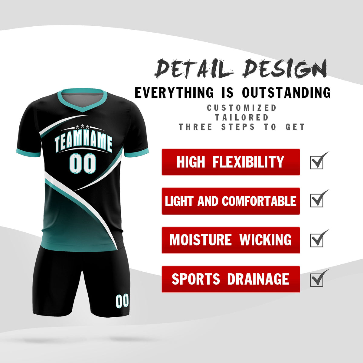 Custom Black Bright Green Color Block Training Uniform For Men Soccer Sets Jersey
