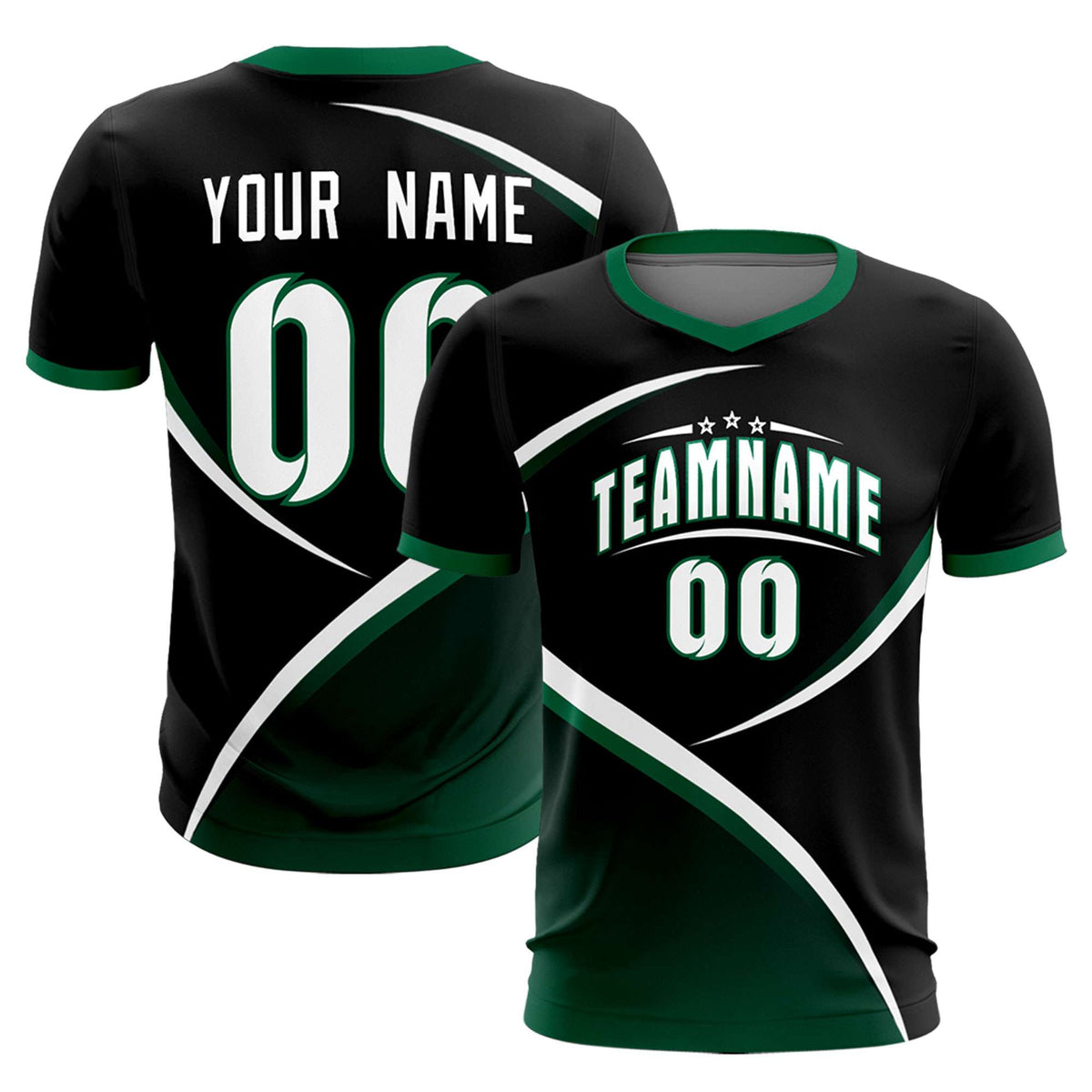 Custom Black Kelly Green Color Block Training Uniform For Men Soccer Sets Jersey