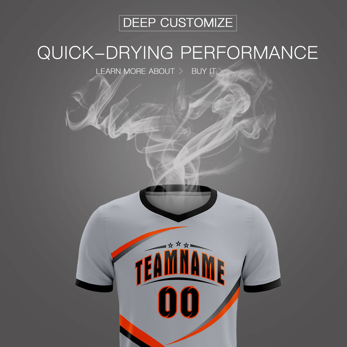 Custom Gray Black Color Block Training Uniform For Men Soccer Sets Jersey