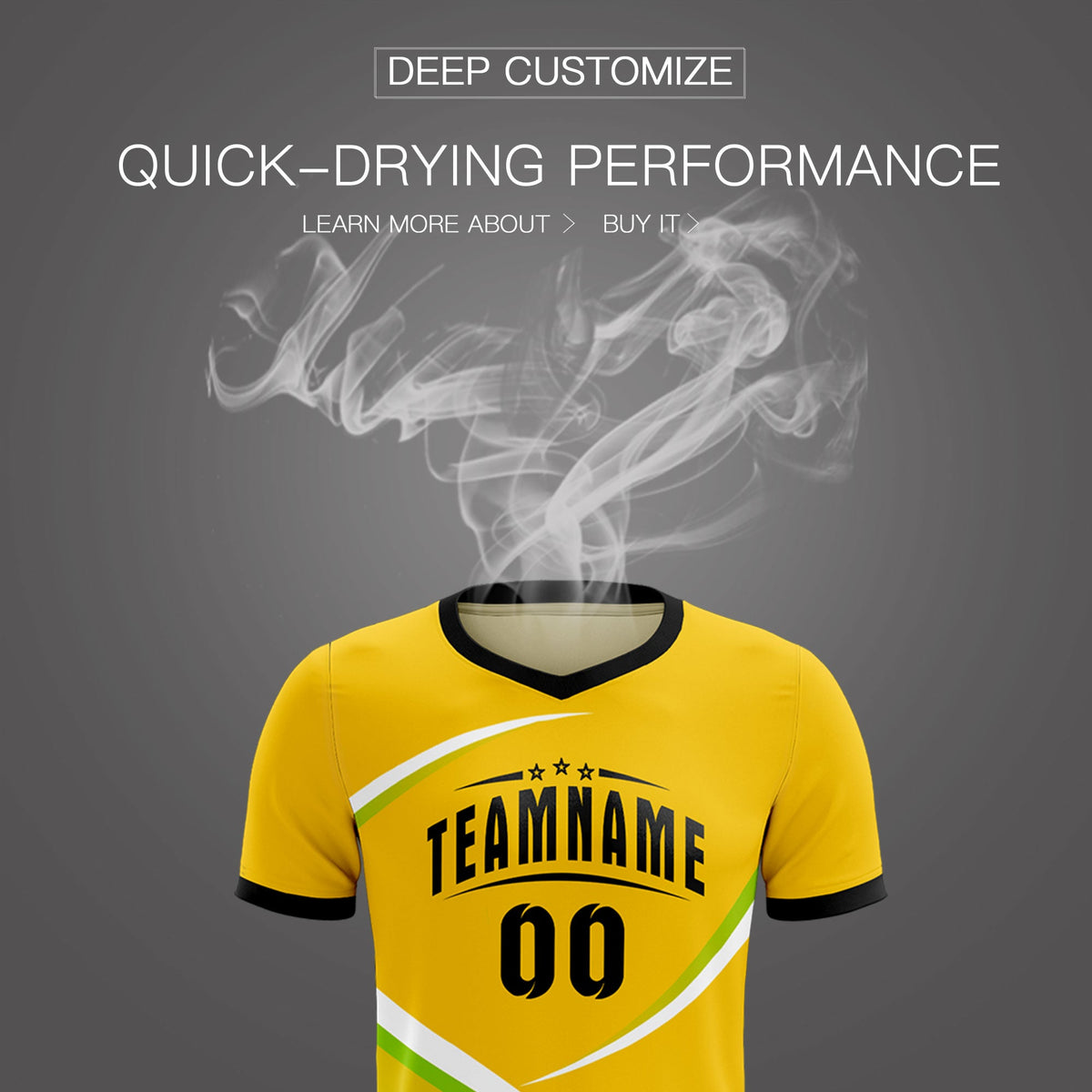 Custom Gold Black Color Block Training Uniform For Men Soccer Sets Jersey