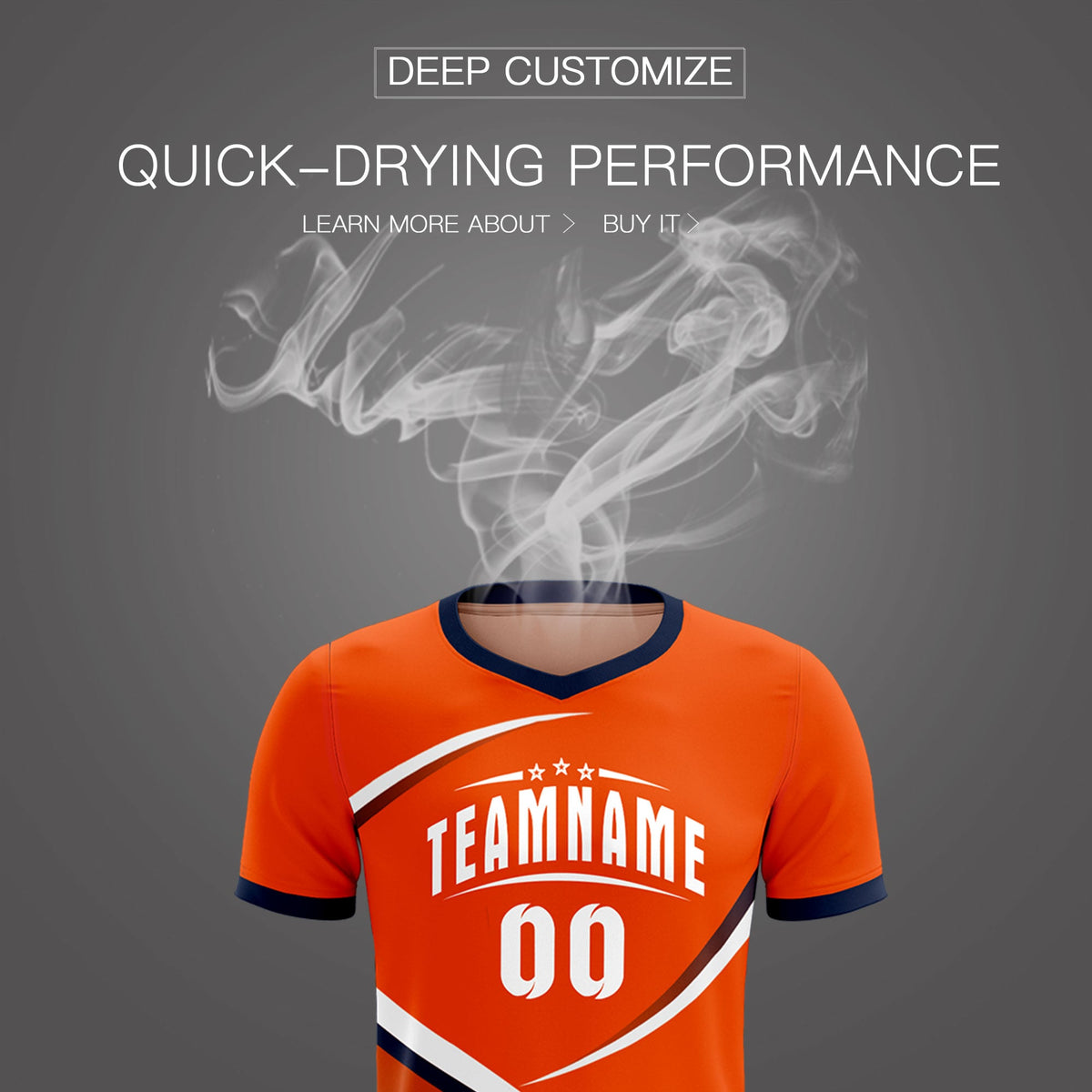 Custom Orange Navy Color Block Training Uniform For Men Soccer Sets Jersey