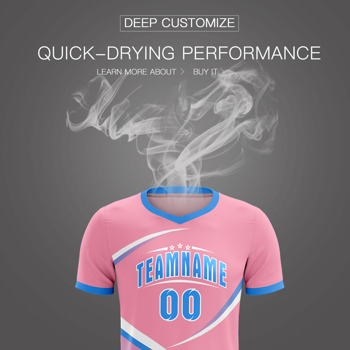 Custom Light Pink Powder Blue Color Block Training Uniform For Men Soccer Sets Jersey
