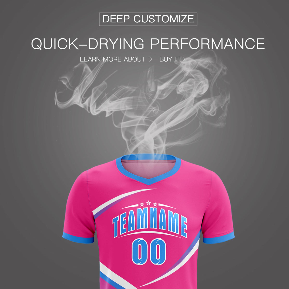 Custom Pink Powder Blue Color Block Training Uniform For Men Soccer Sets Jersey