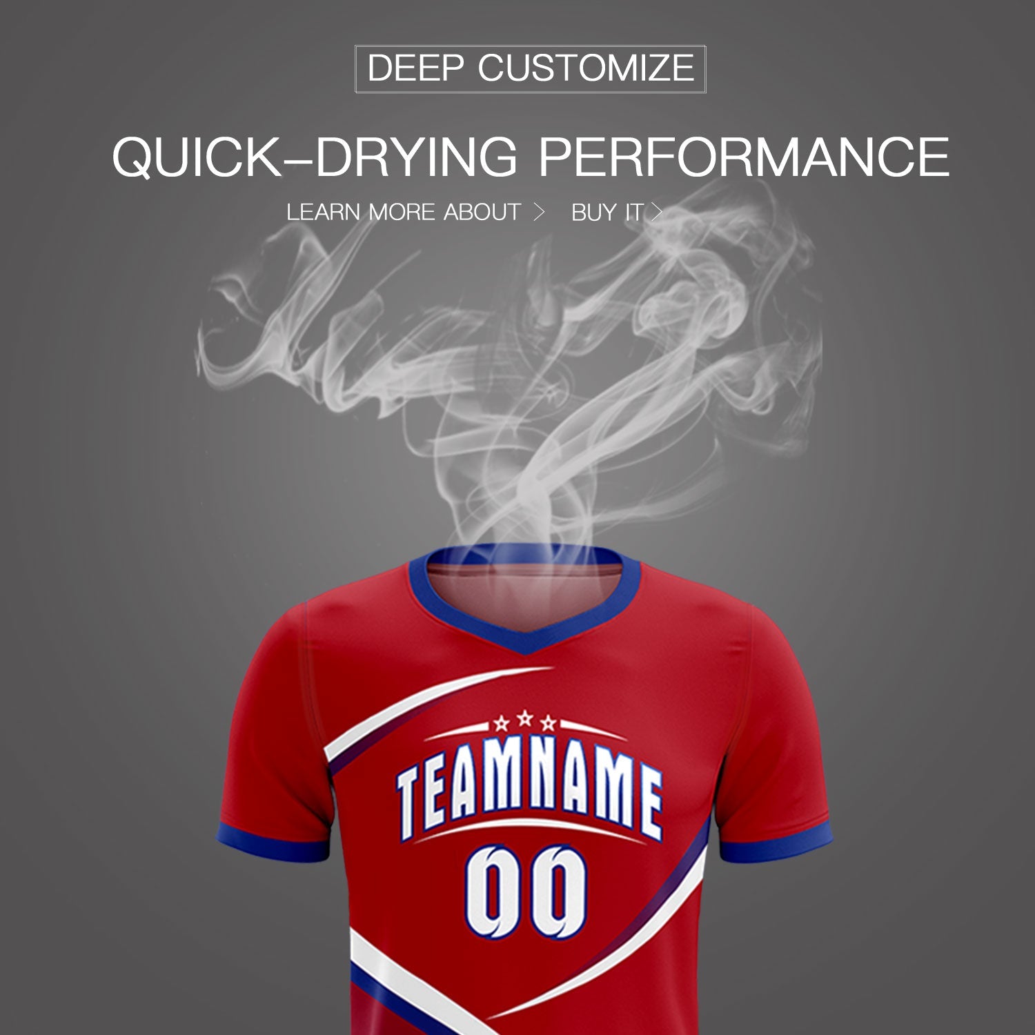 Custom Red Royal Color Block Training Uniform For Men Soccer Sets Jersey