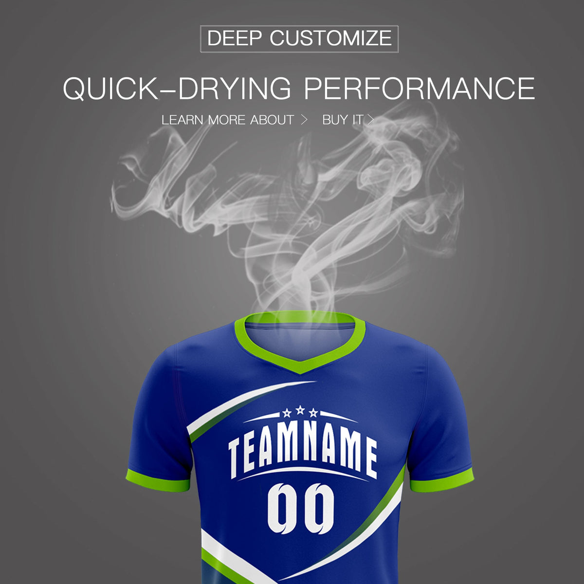 Custom Royal Neon Green Color Block Training Uniform For Men Soccer Sets Jersey