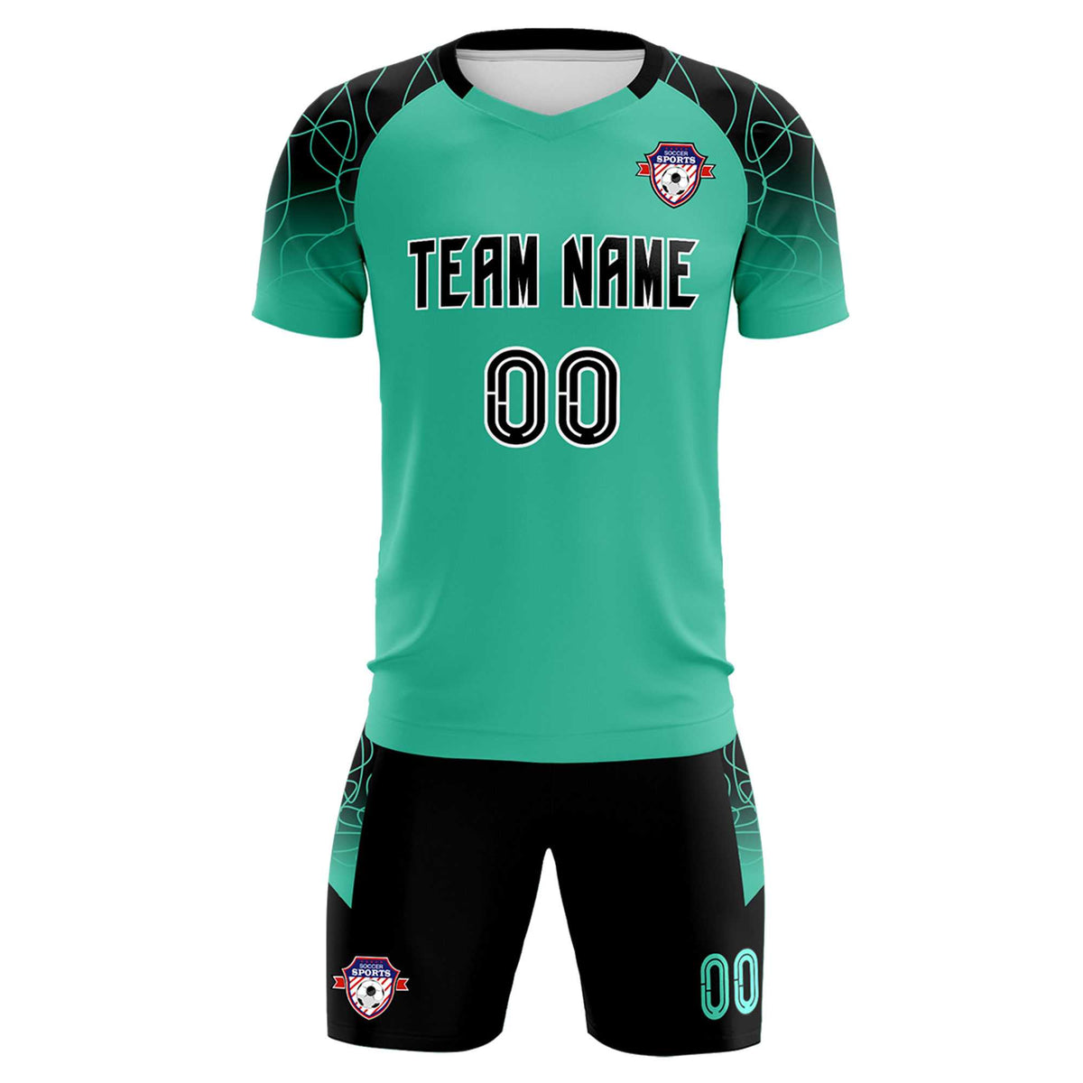 Custom Green Classic Soccer Training Kit Jersey For Adults/Kids