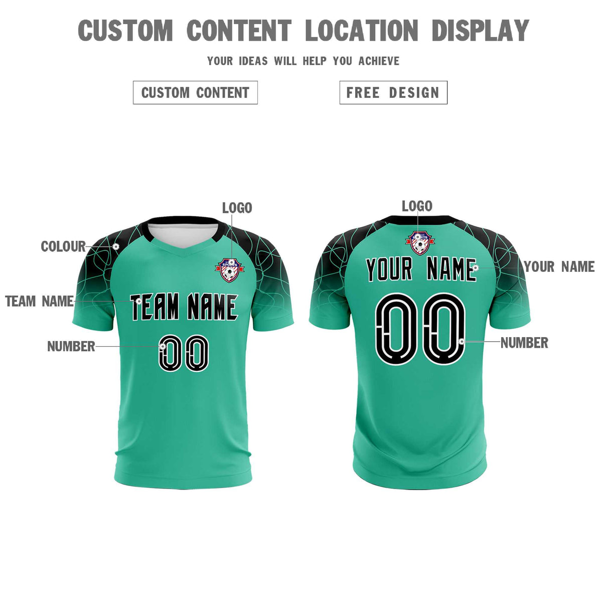 Custom Green Classic Soccer Training Kit Jersey For Adults/Kids