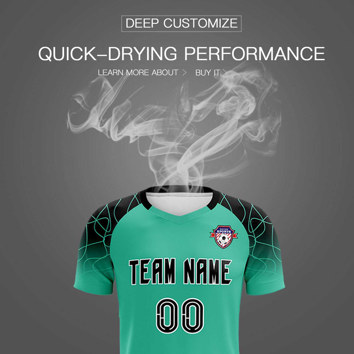Custom Green Classic Soccer Training Kit Jersey For Adults/Kids