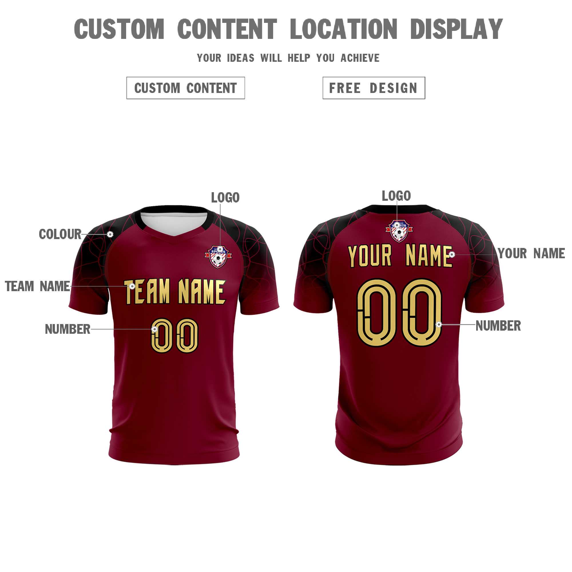 Custom Crimson Classic Soccer Training Sets Jersey For Adults/Kids