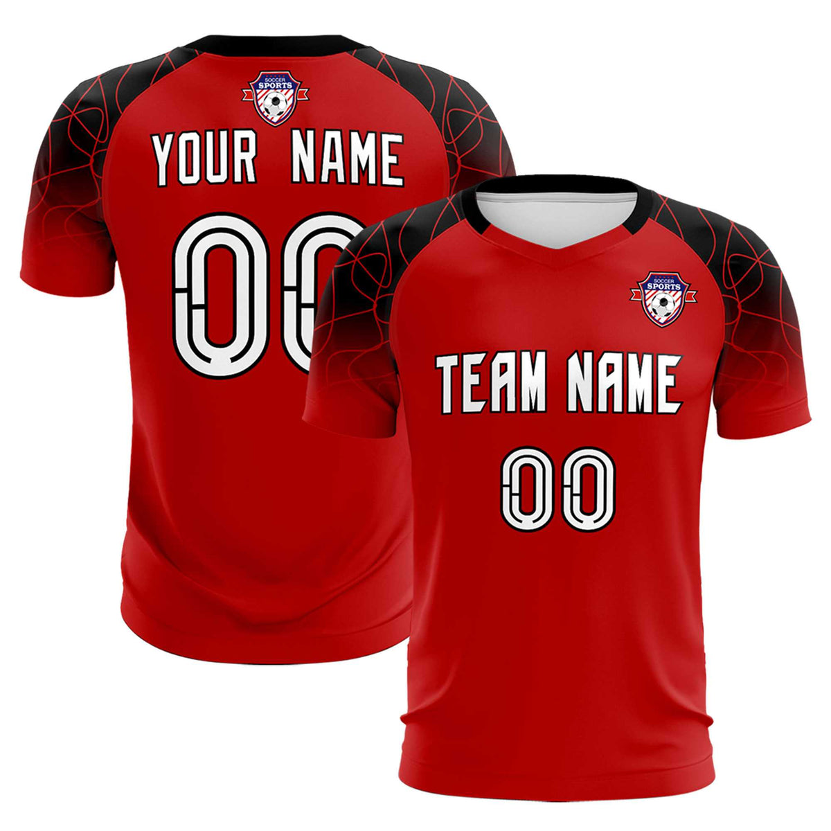 Custom Red Classic Soccer Training Sets Jersey For Adults/Kids