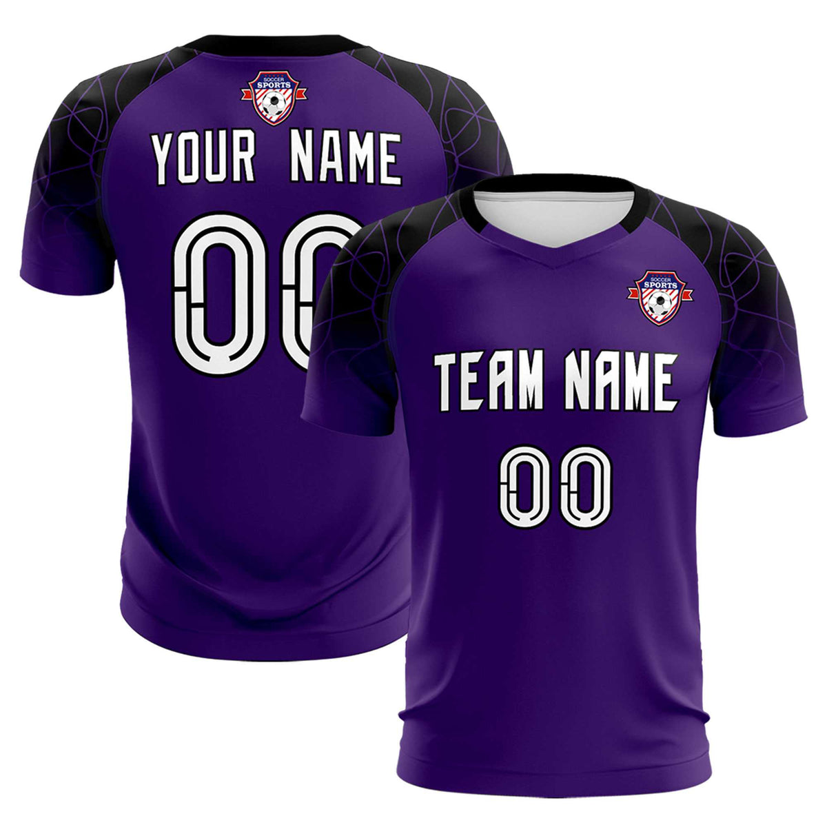 Custom Purple Classic Soccer Training Kit Jersey For Adults/Kids