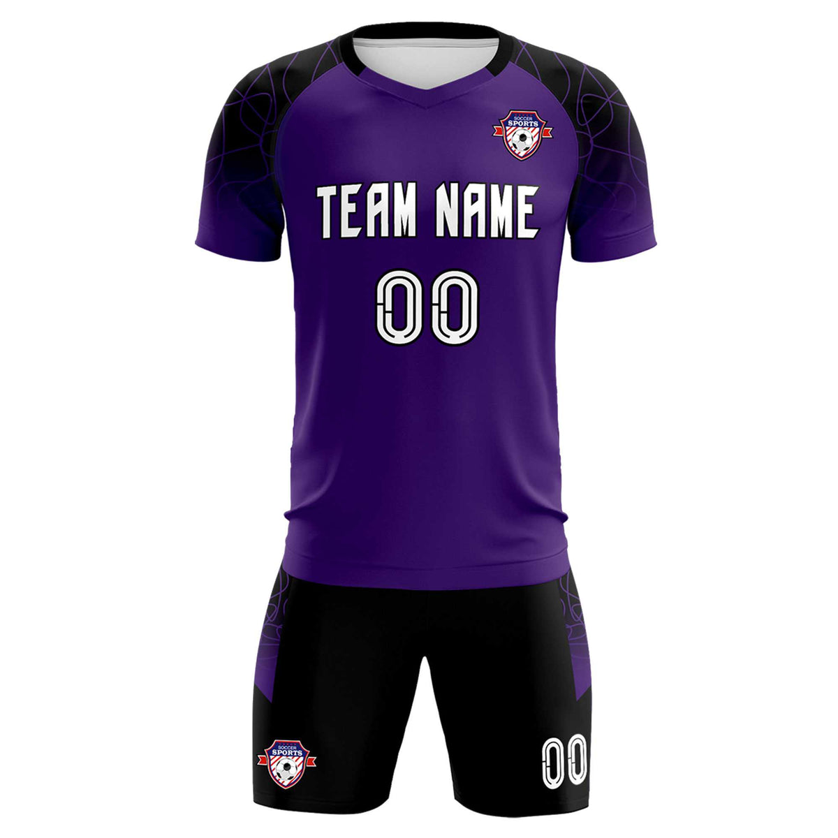 Custom Purple Classic Soccer Training Kit Jersey For Adults/Kids