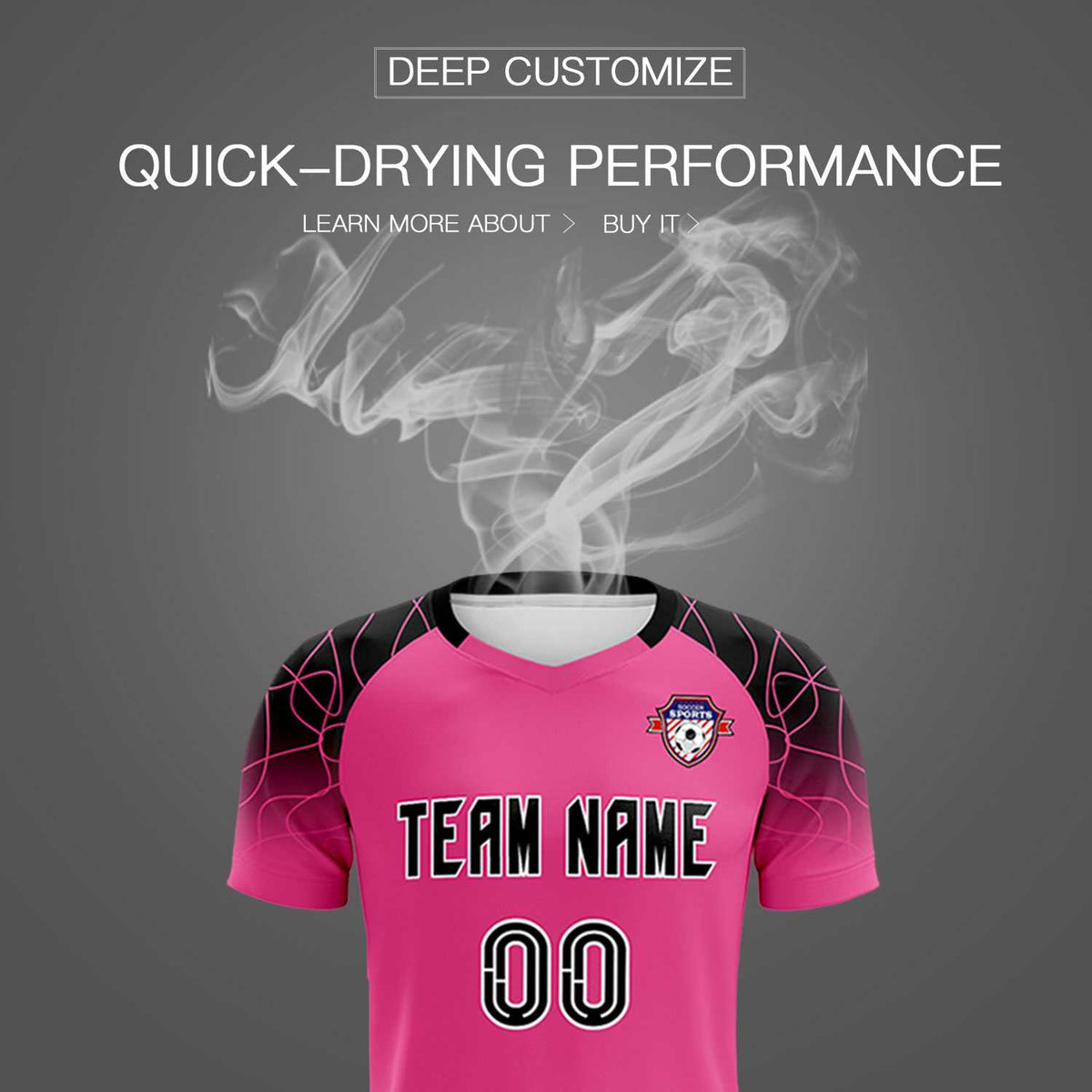 Custom Rose Red Classic Soccer Training Sets Jersey For Adults/Kids