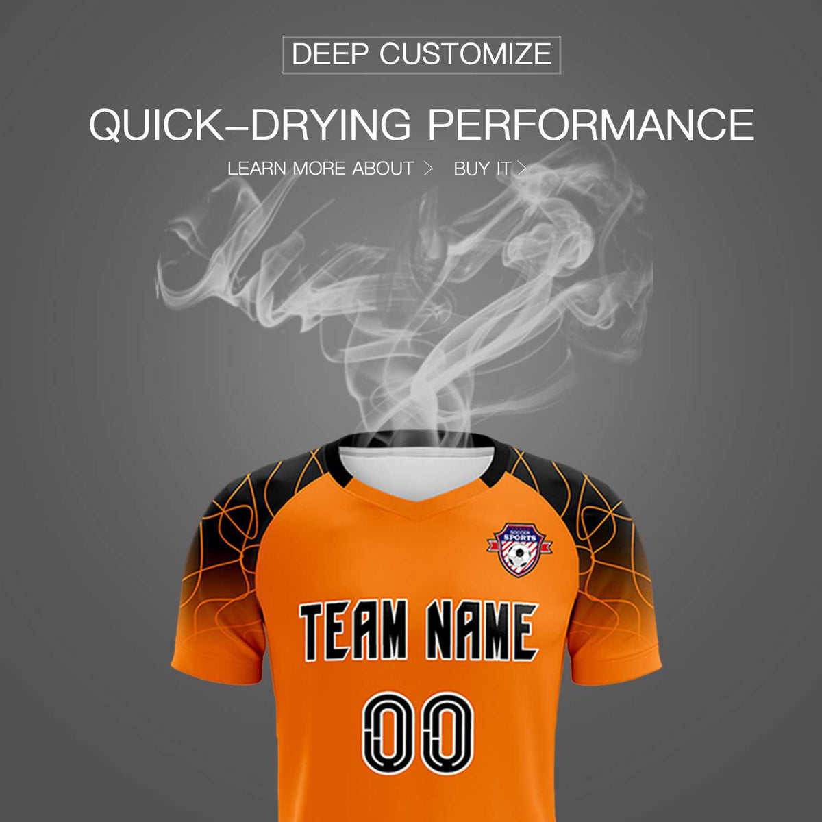 Custom Orange Classic Soccer Training Kit Jersey For Adults/Kids