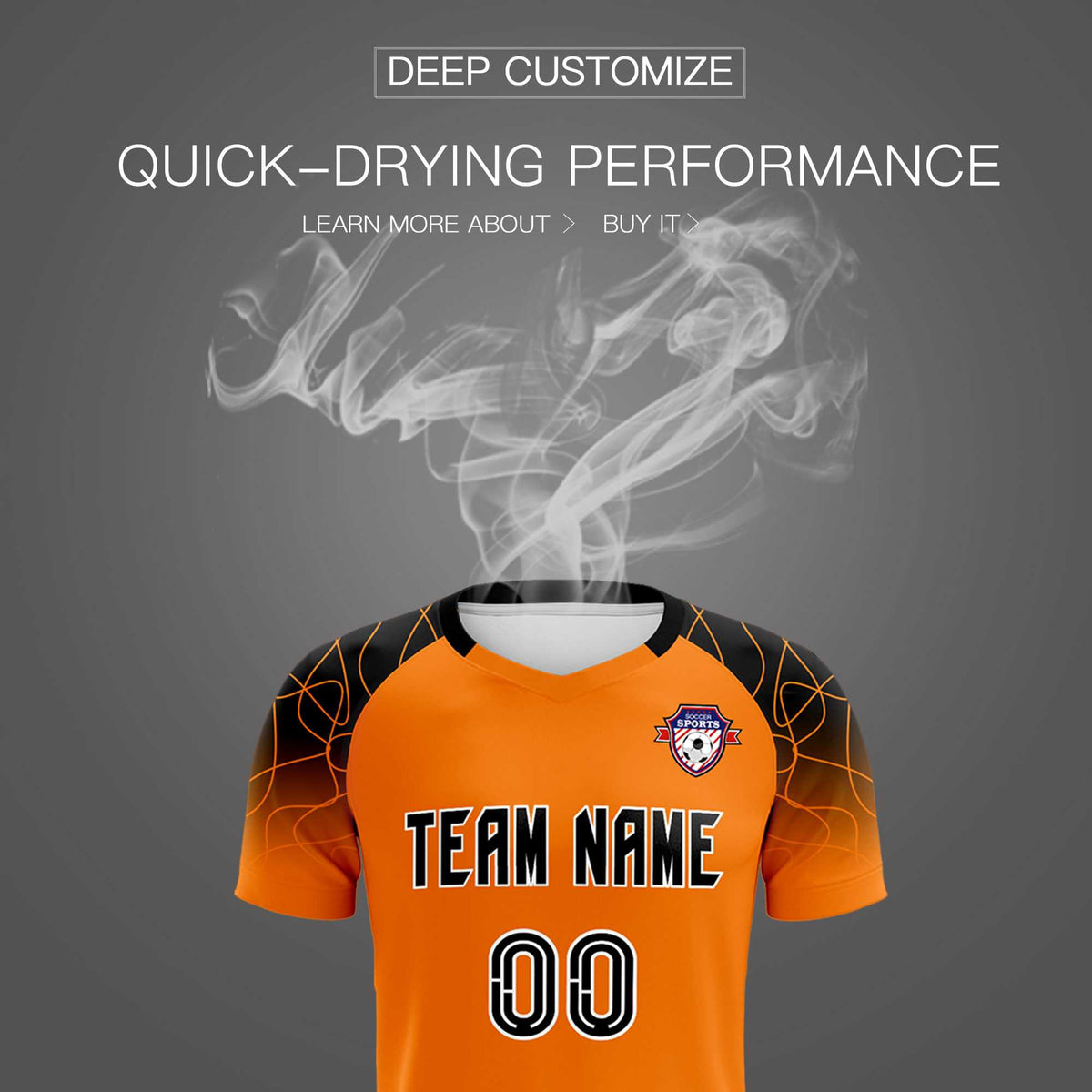 Custom Orange Classic Soccer Training Kit Jersey For Adults/Kids