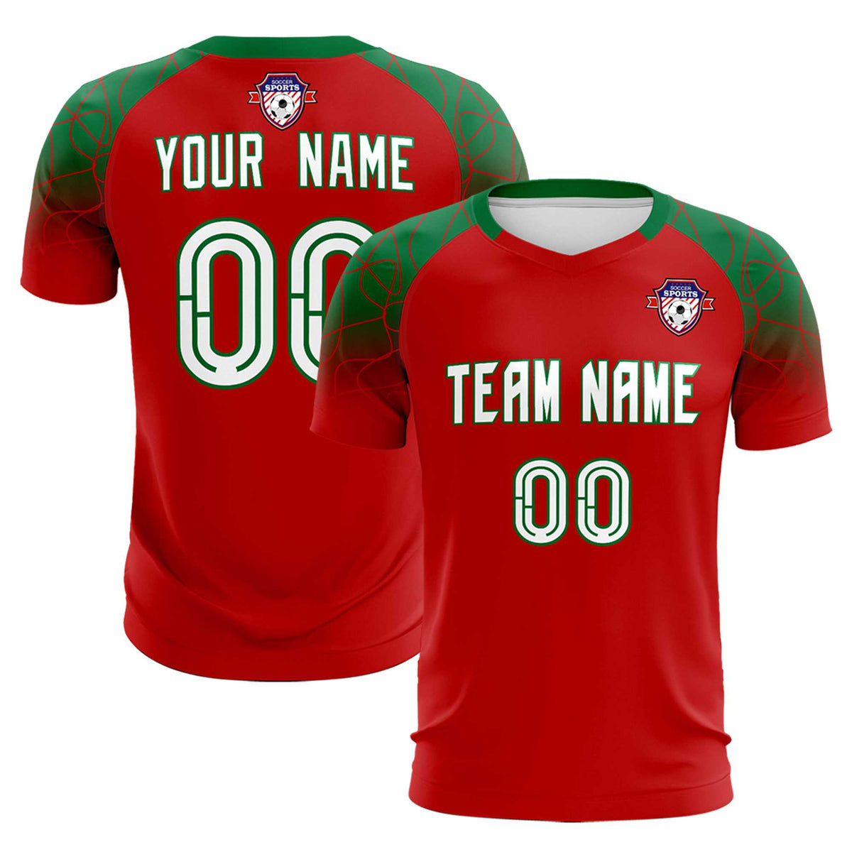 Custom Red Classic Soccer Training Sets Jersey For Adults/Kids