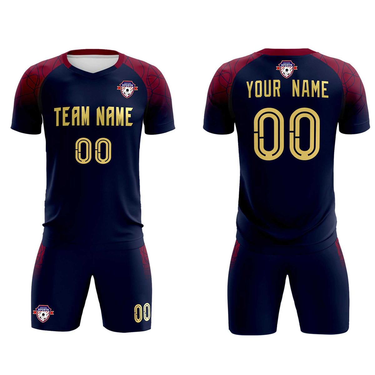 Custom Navy Classic Soccer Training Kit Jersey For Adults/Kids