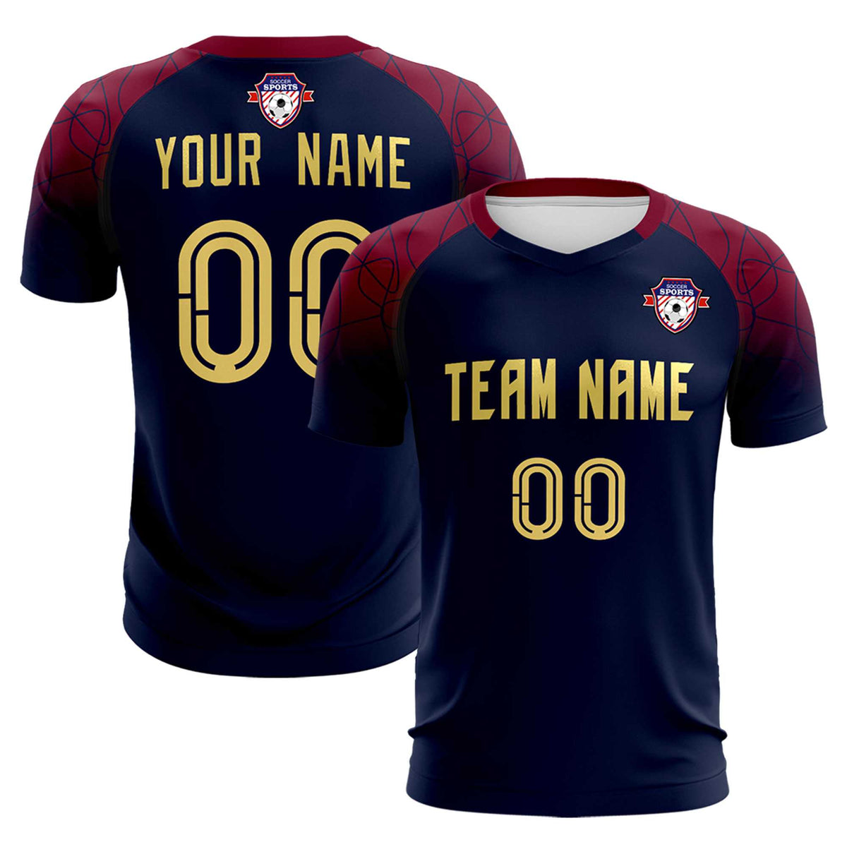 Custom Navy Classic Soccer Training Kit Jersey For Adults/Kids