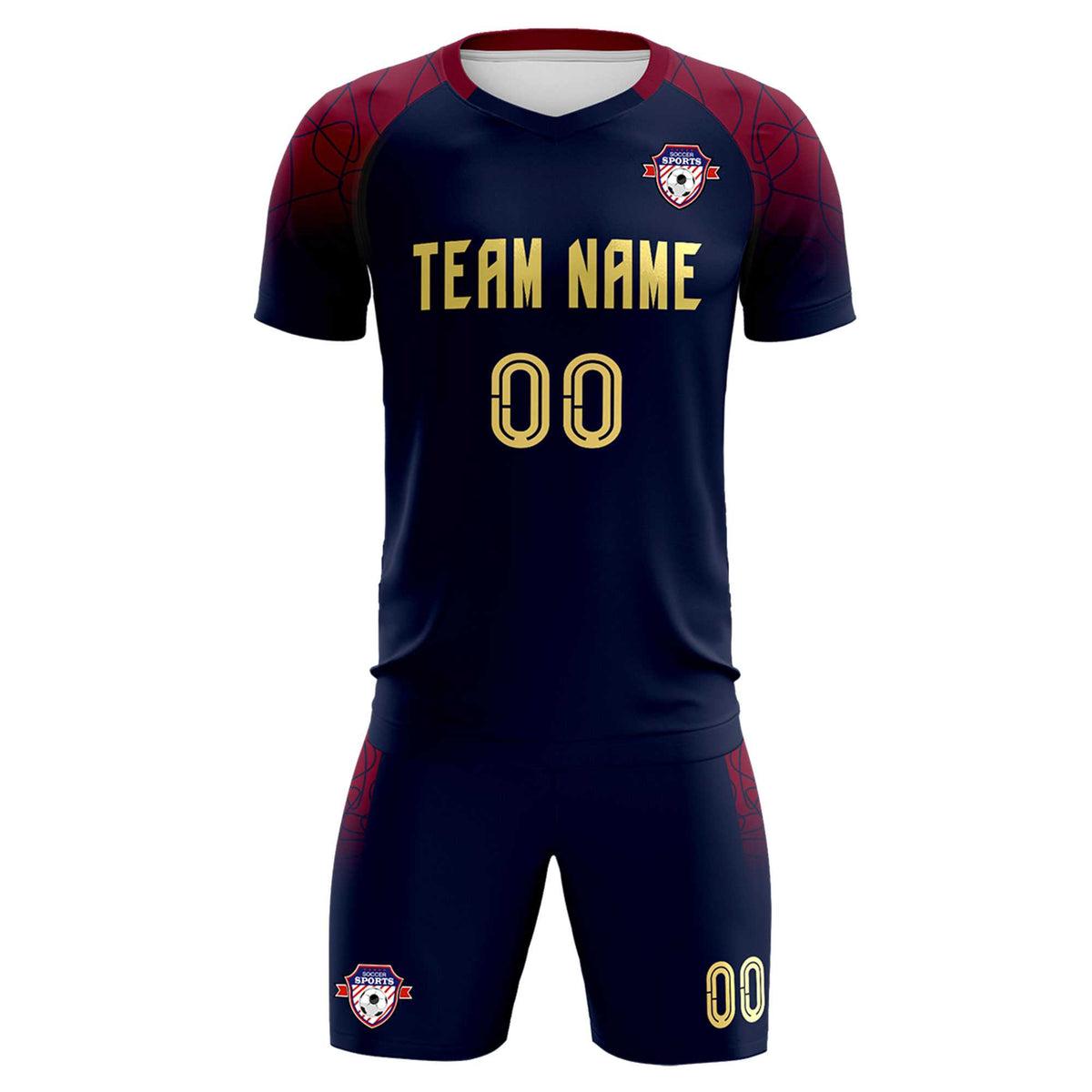 Custom Navy Classic Soccer Training Kit Jersey For Adults/Kids