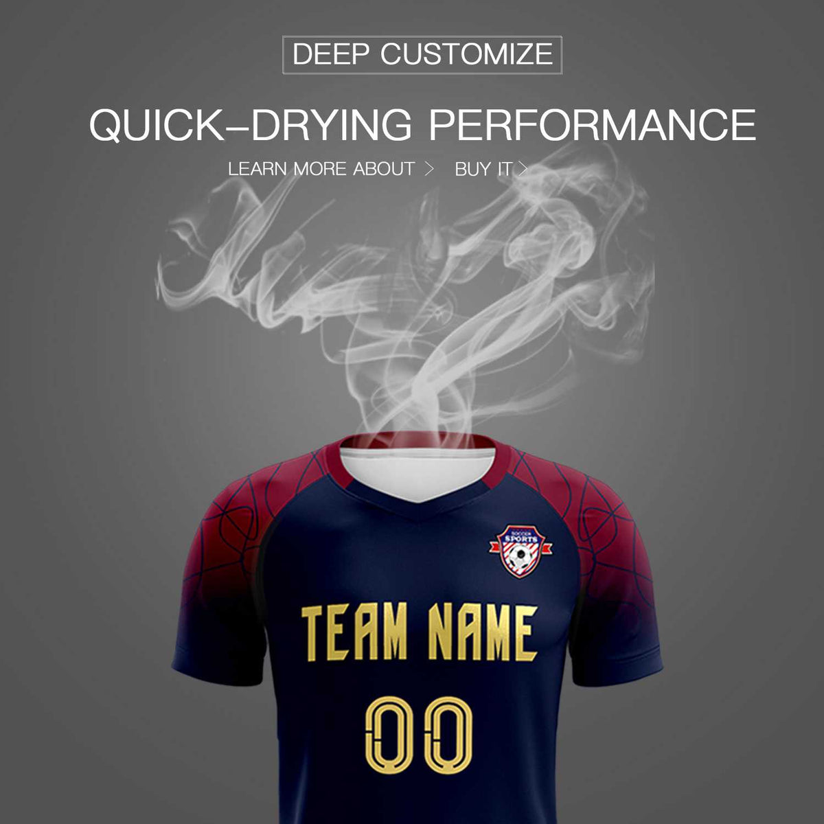 Custom Navy Classic Soccer Training Kit Jersey For Adults/Kids