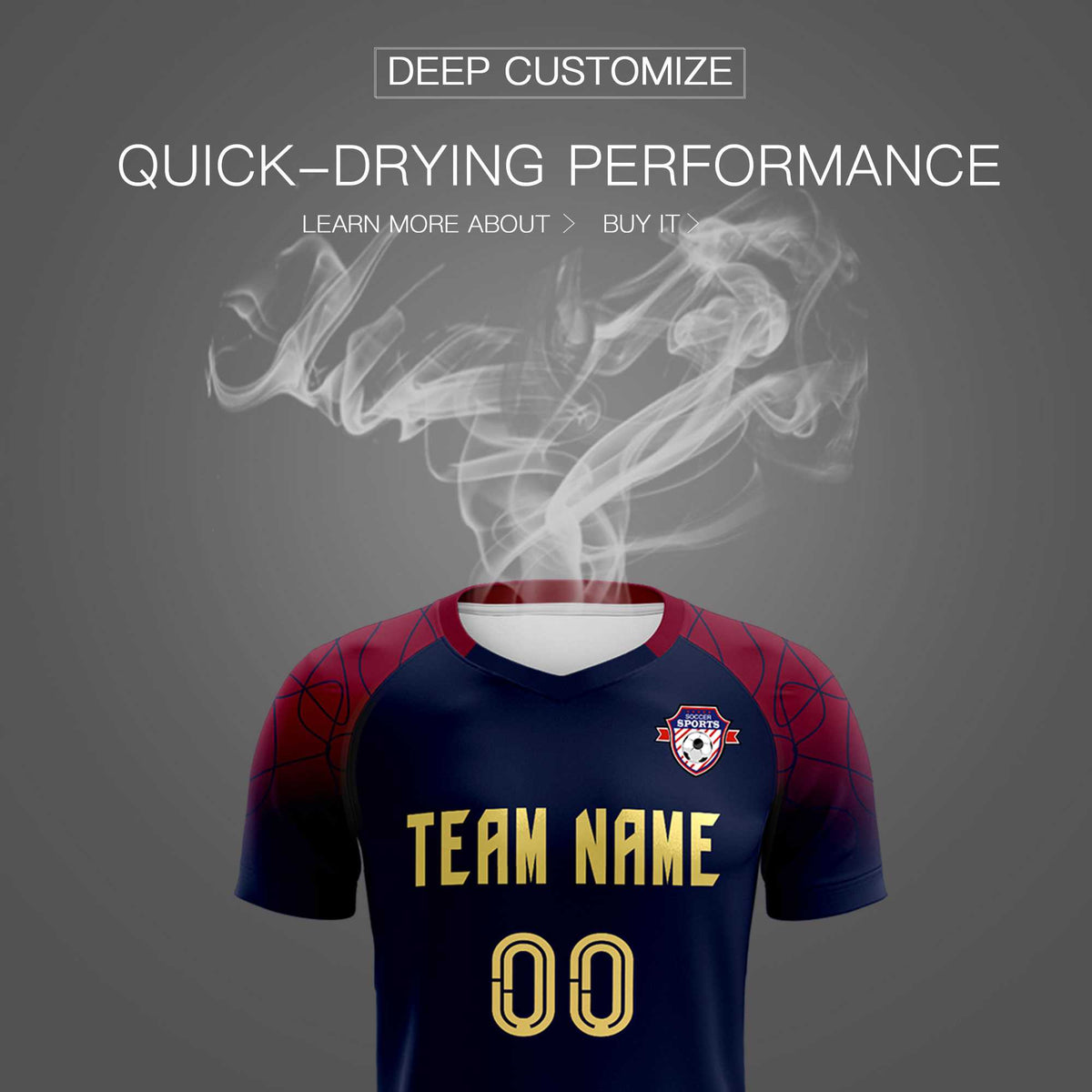 Custom Navy Classic Soccer Training Kit Jersey For Adults/Kids