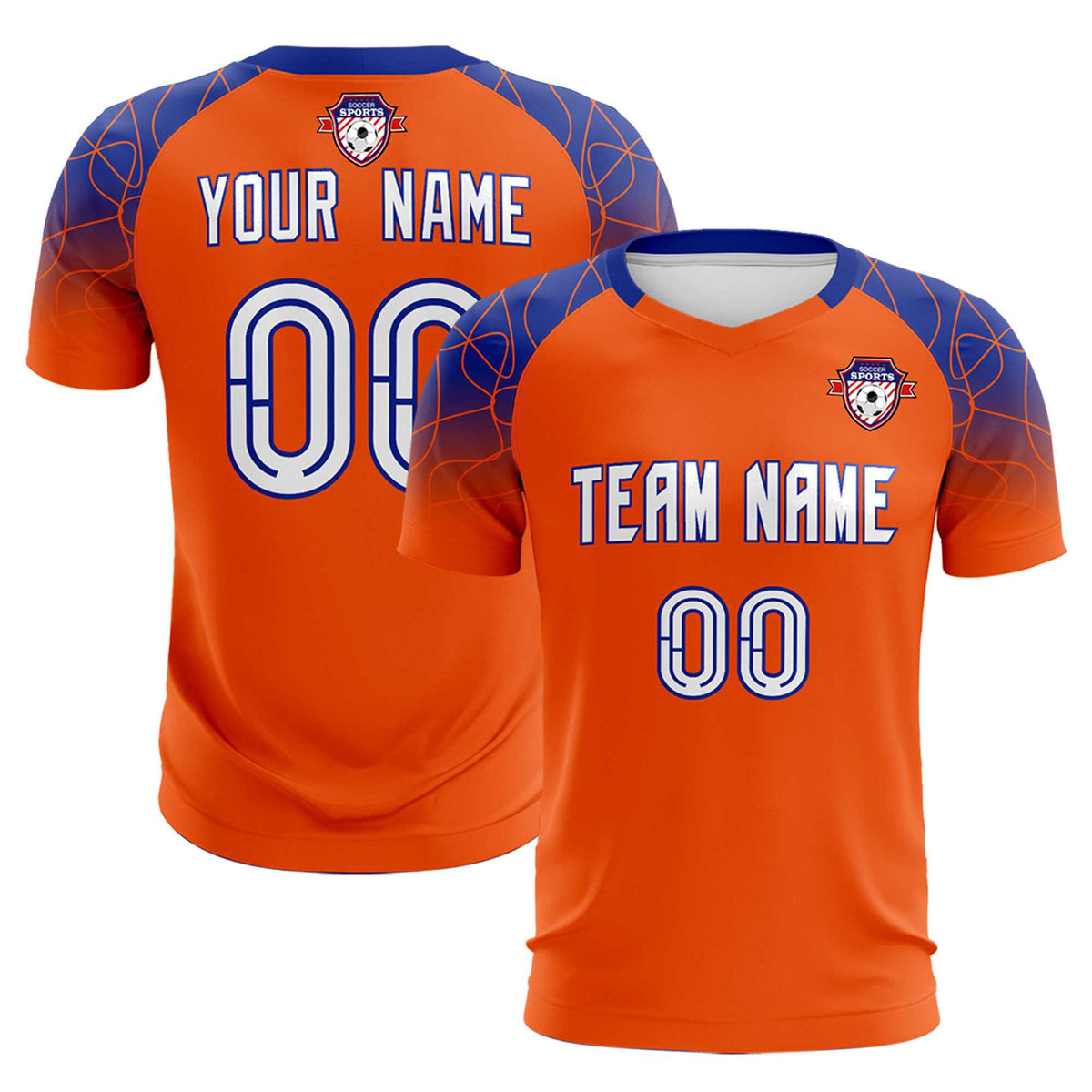 Custom Orange Classic Soccer Training Kit Jersey For Adults/Kids