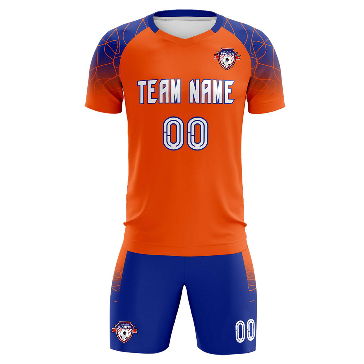 Custom Orange Classic Soccer Training Kit Jersey For Adults/Kids