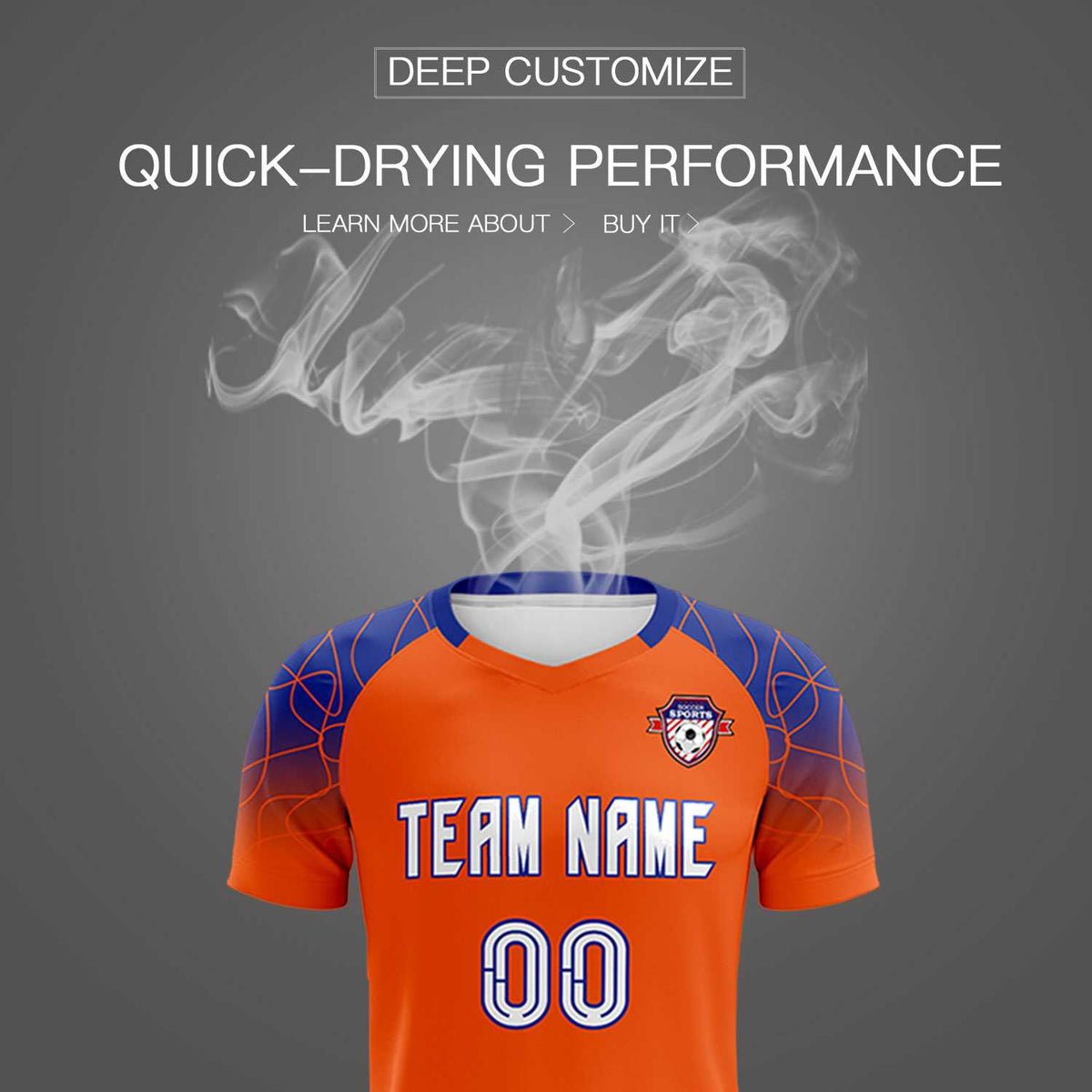 Custom Orange Classic Soccer Training Kit Jersey For Adults/Kids
