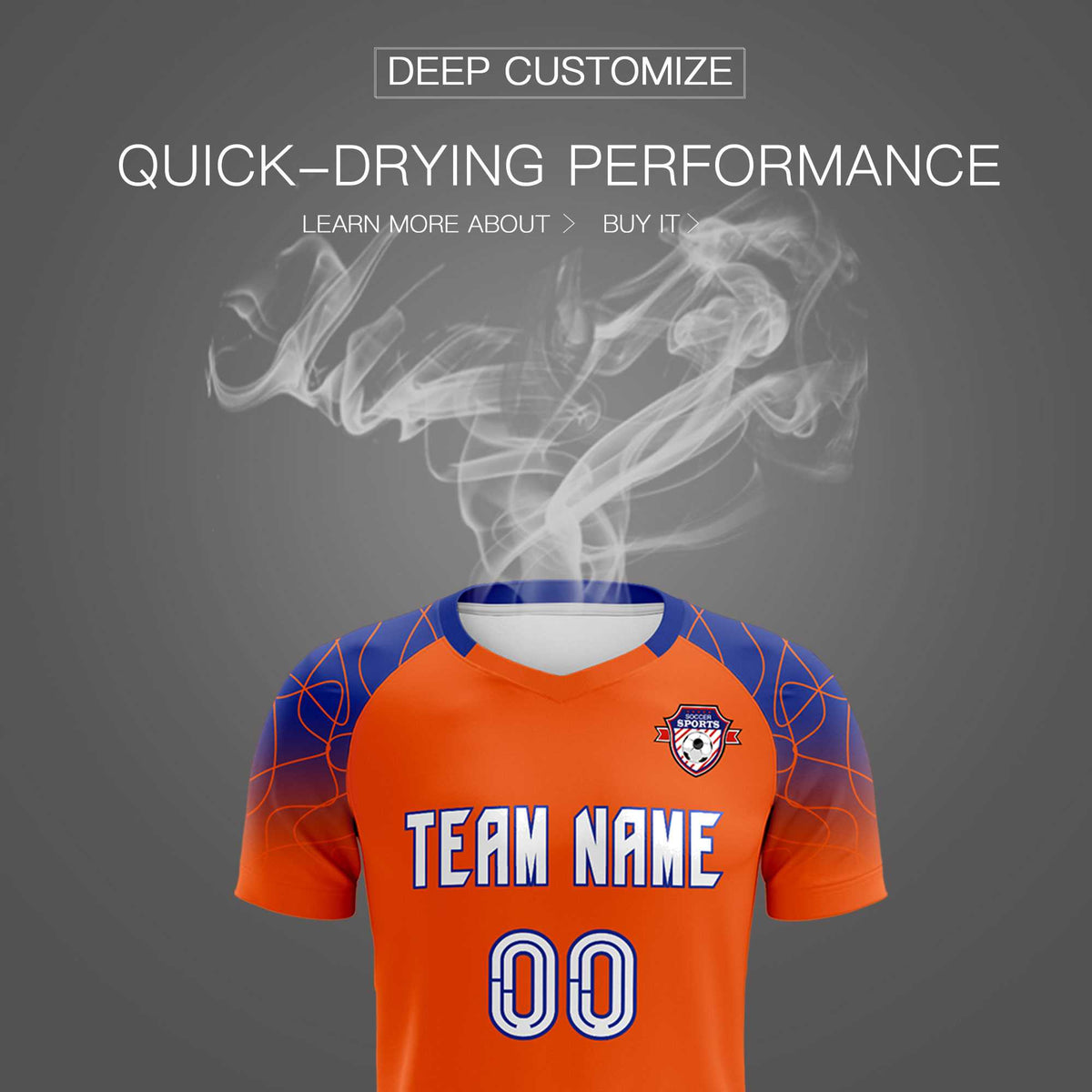 Custom Orange Classic Soccer Training Kit Jersey For Adults/Kids