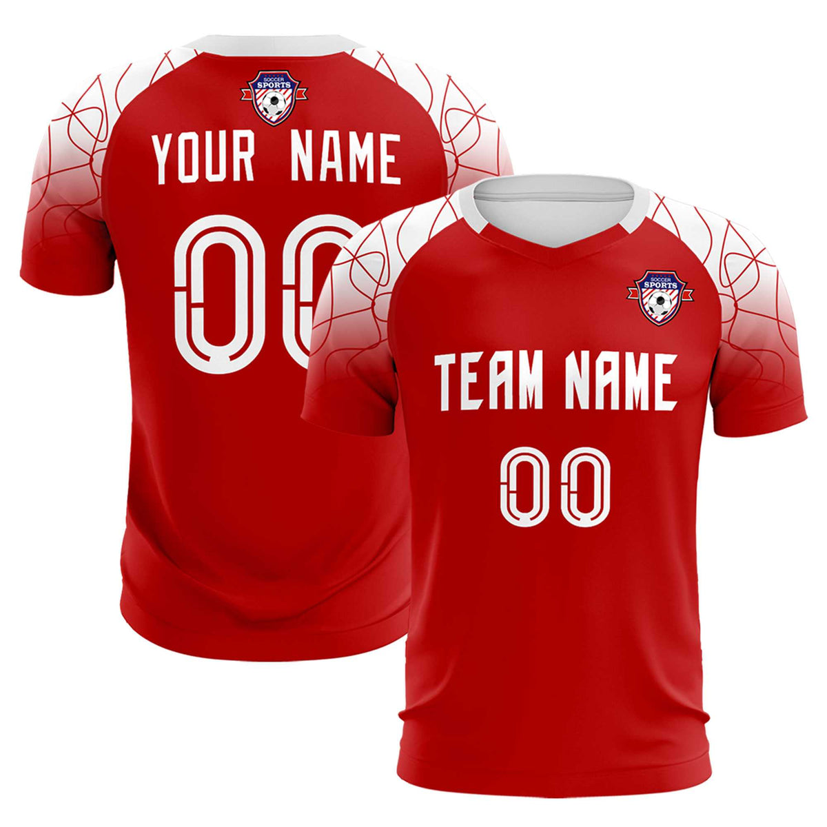 Custom Red Classic Soccer Training Sets Jersey For Adults/Kids