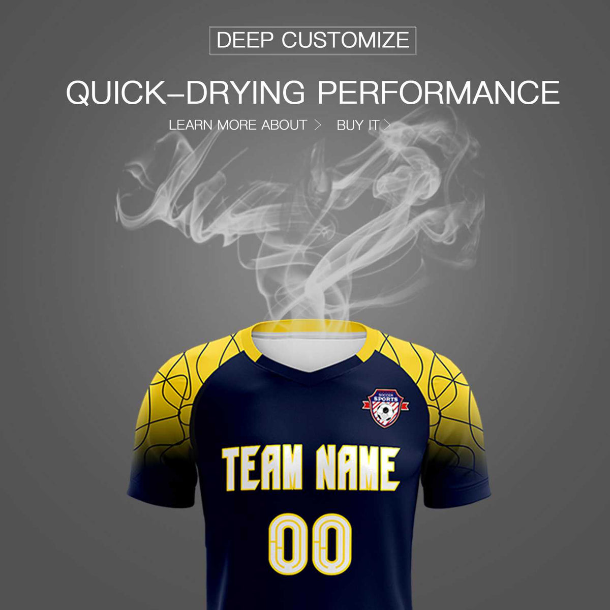 Custom Navy Classic Soccer Training Kit Jersey For Adults/Kids