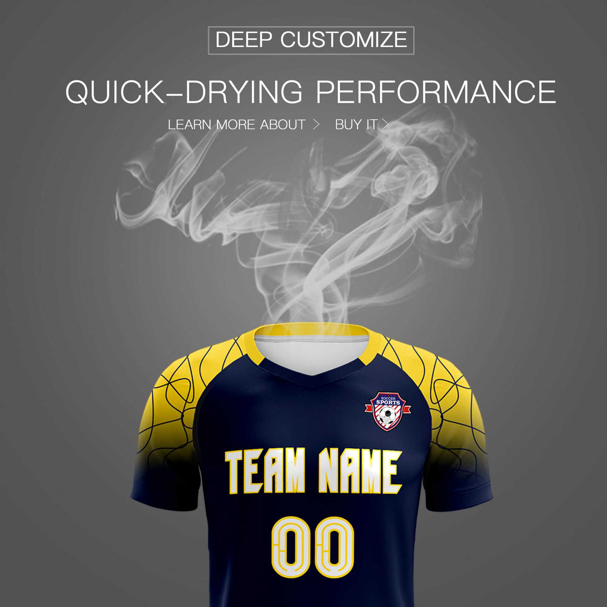 Custom Navy Classic Soccer Training Kit Jersey For Adults/Kids