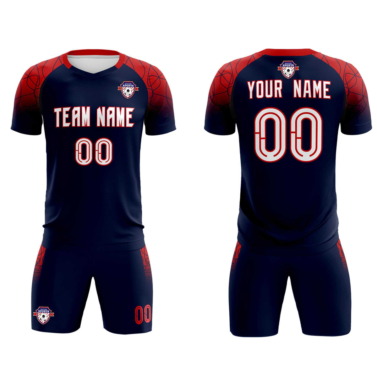 Custom Navy Classic Soccer Training Kit Jersey For Adults/Kids
