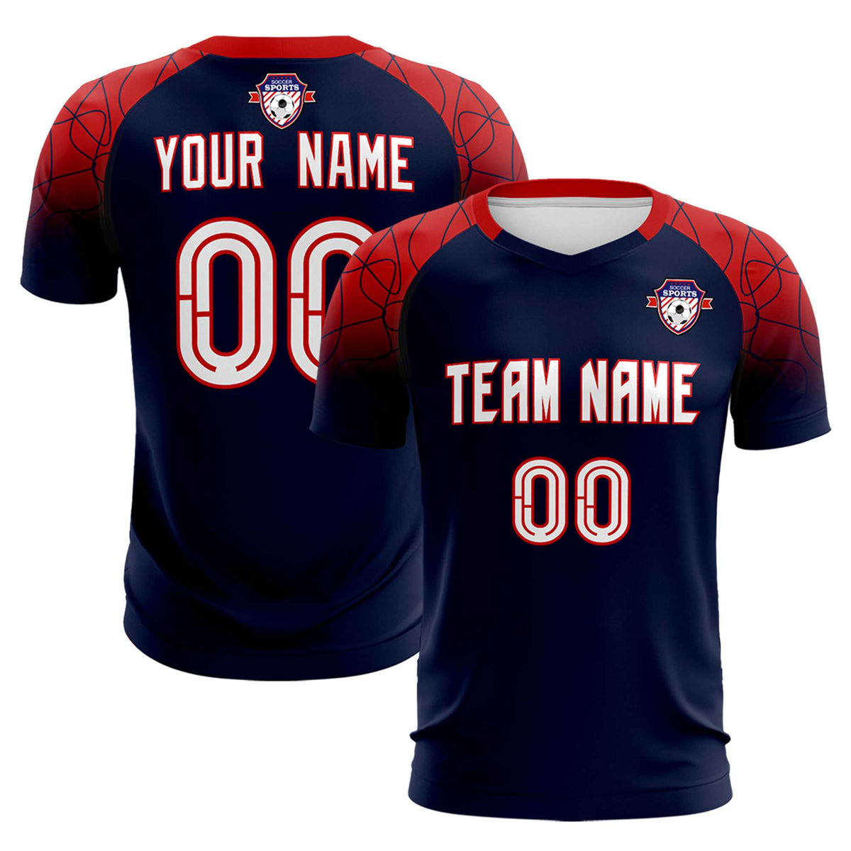 Custom Navy Classic Soccer Training Kit Jersey For Adults/Kids