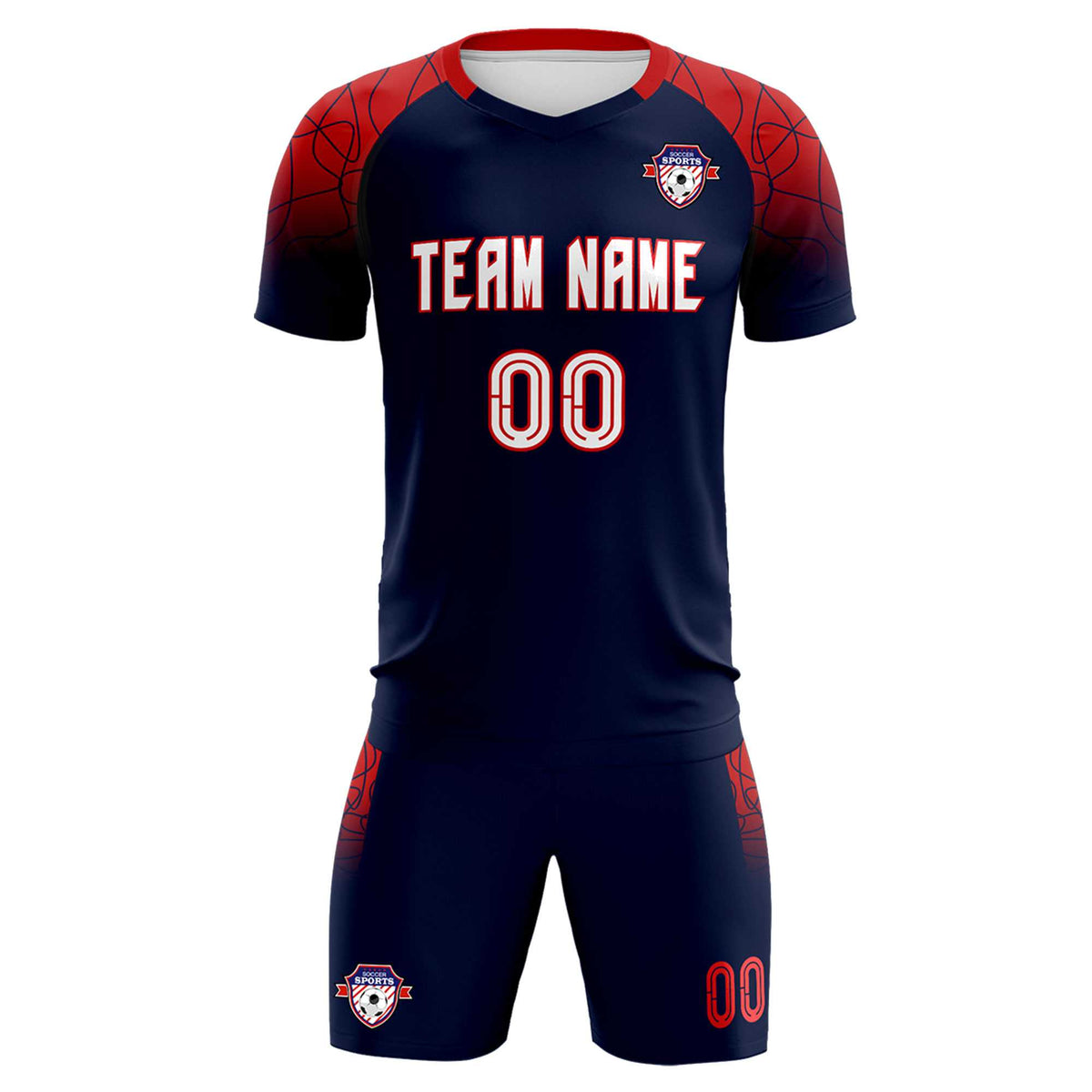 Custom Navy Classic Soccer Training Kit Jersey For Adults/Kids