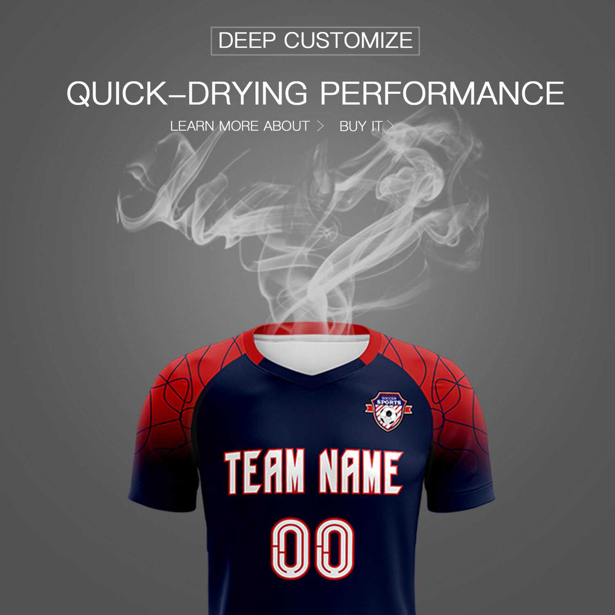 Custom Navy Classic Soccer Training Kit Jersey For Adults/Kids