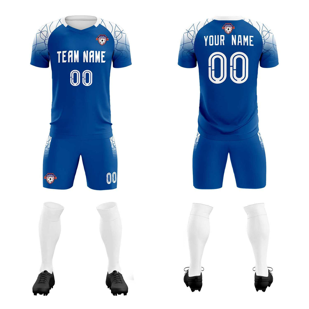 Custom Navy Classic Soccer Training Kit Jersey For Adults/Kids