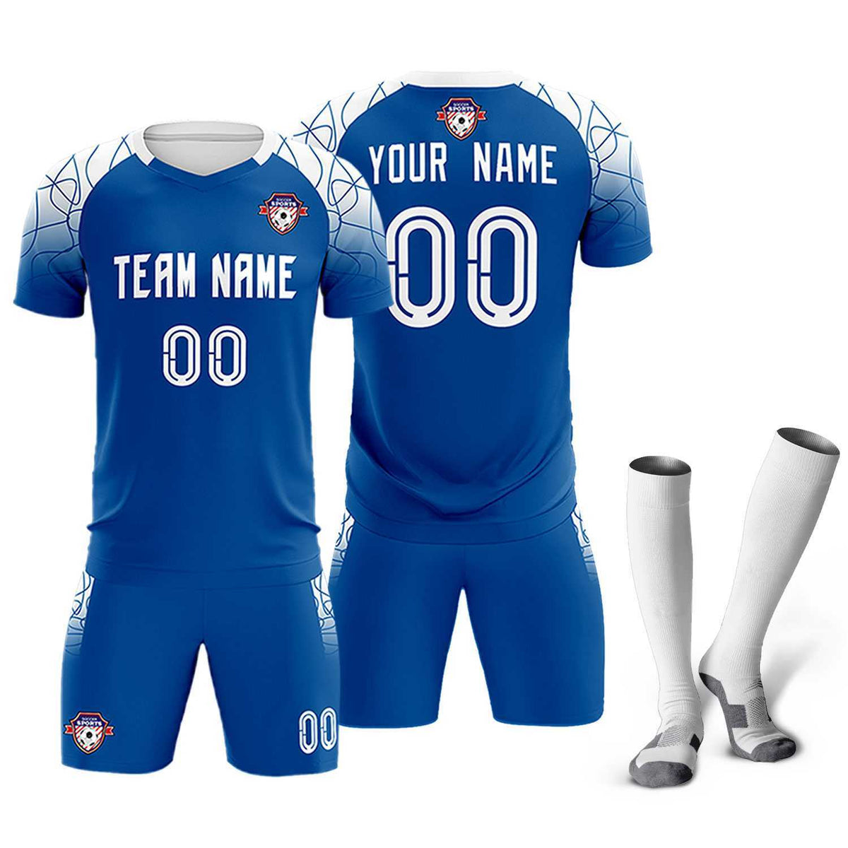 Custom Navy Classic Soccer Training Kit Jersey For Adults/Kids