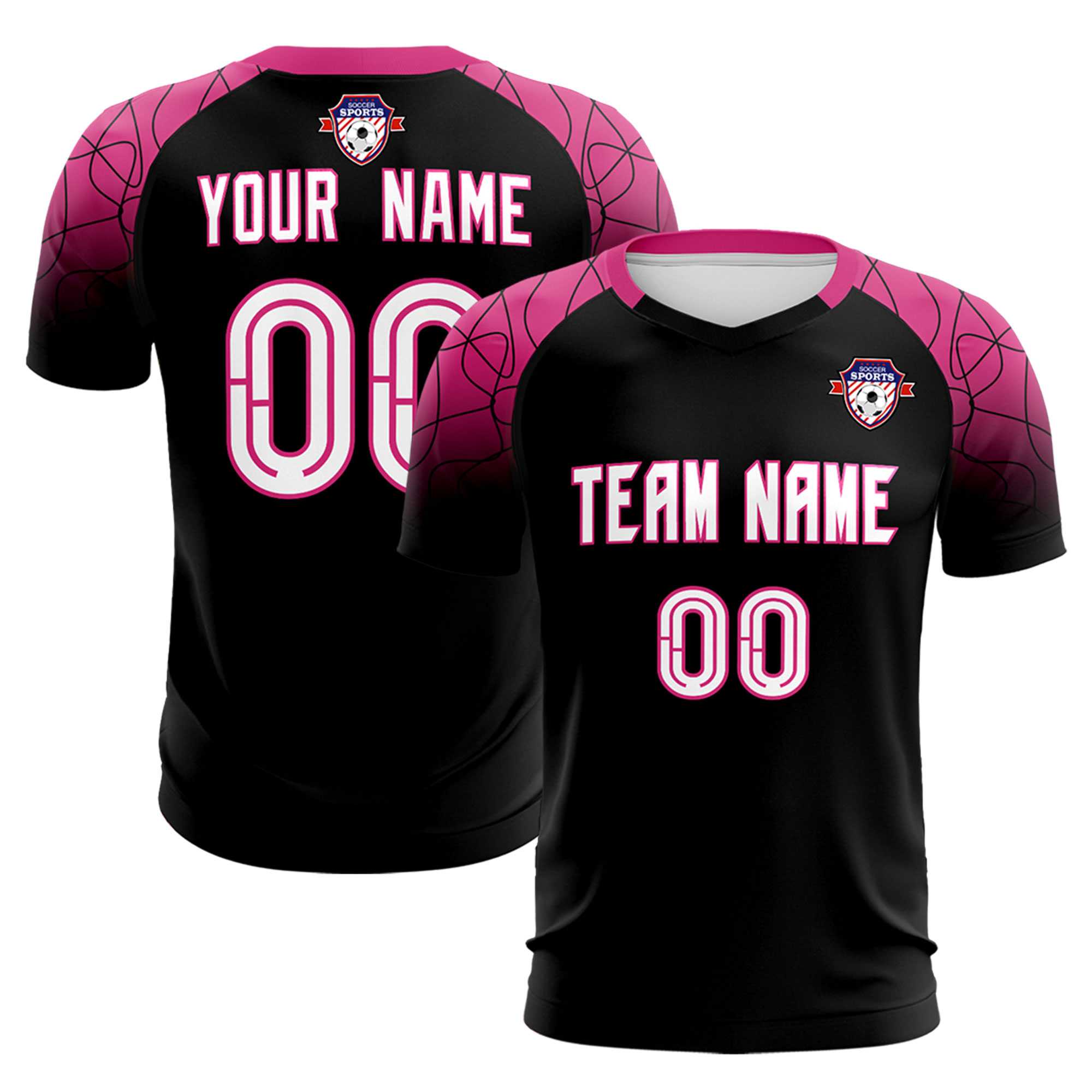 Custom Black Classic Soccer Training Sets Jersey For Adults/Kids