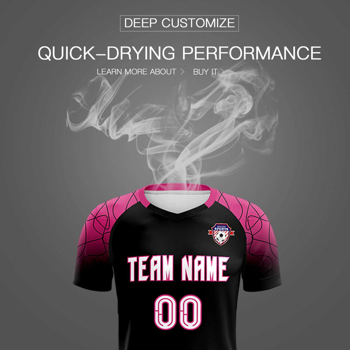 Custom Black Classic Soccer Training Kit Jersey For Adults/Kids