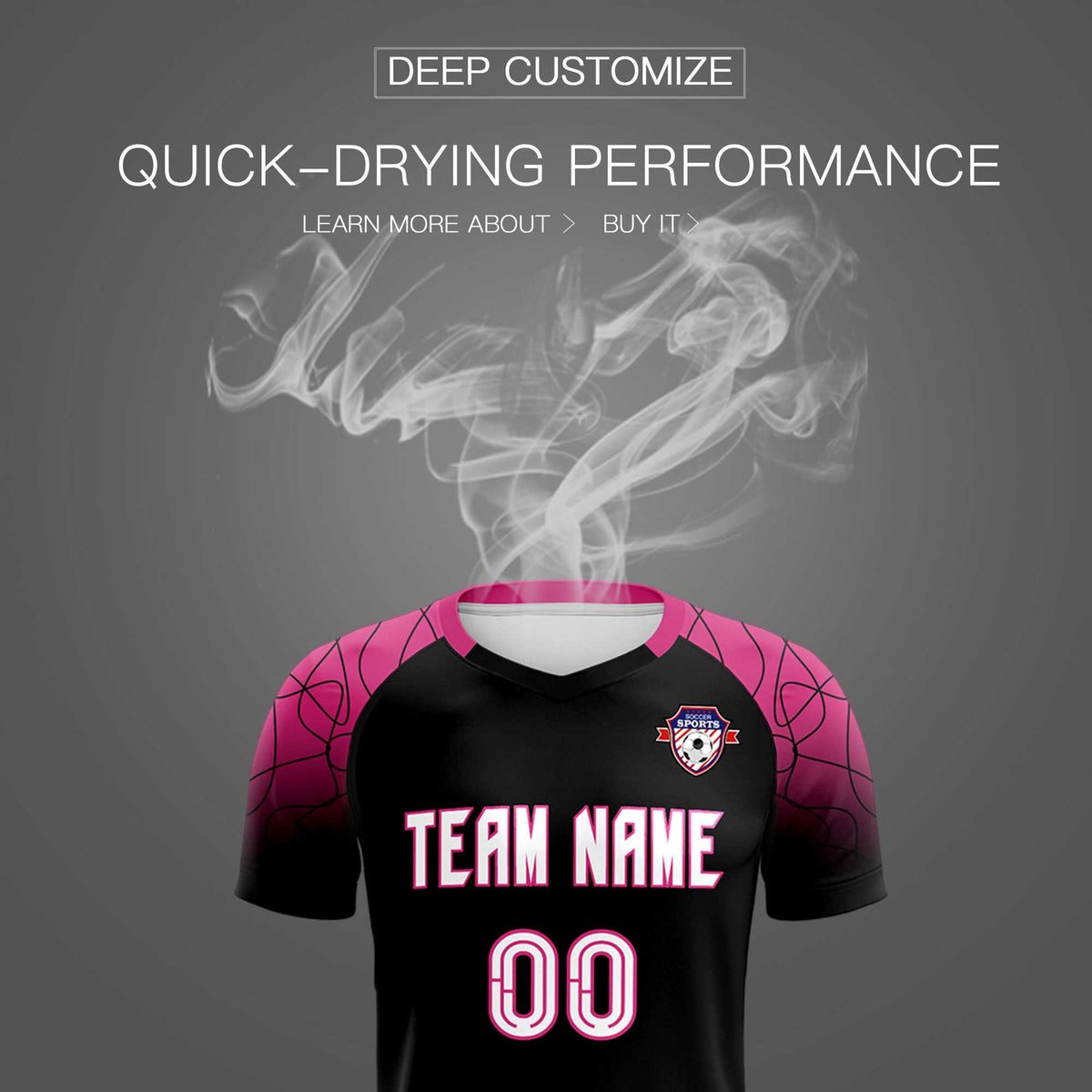 Custom Black Classic Soccer Training Kit Jersey For Adults/Kids