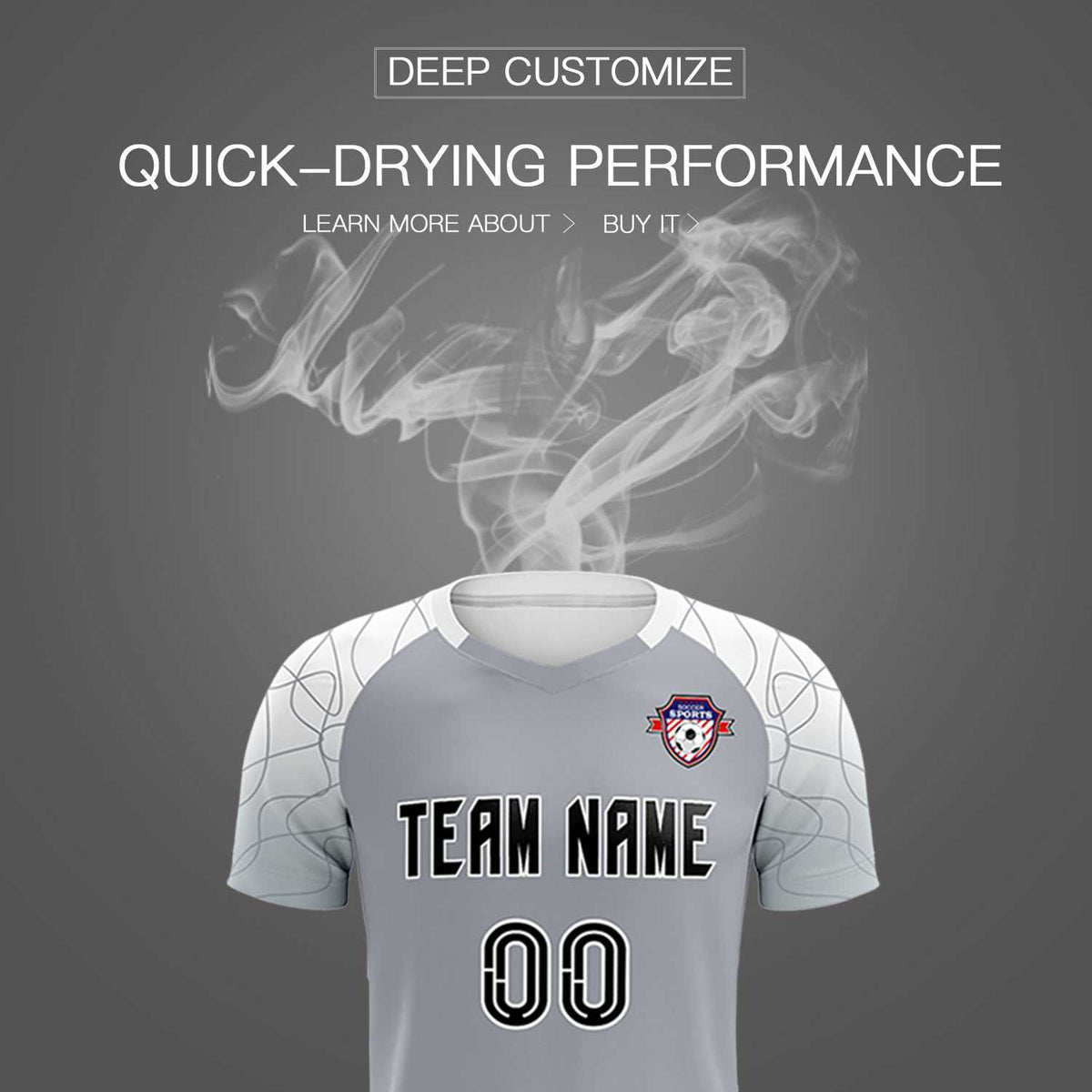 Custom Silver Classic Soccer Training Sets Jersey For Adults/Kids