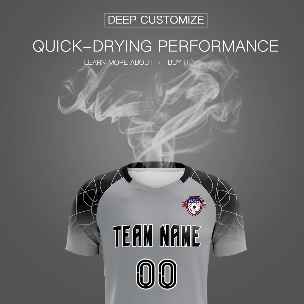 Custom Silver Classic Soccer Training Sets Jersey For Adults/Kids