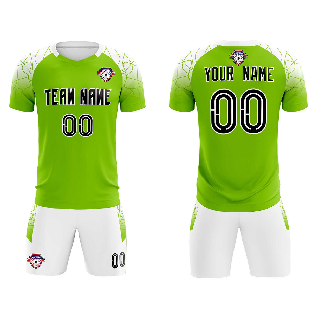 Custom Green Classic Soccer Training Kit Jersey For Adults/Kids
