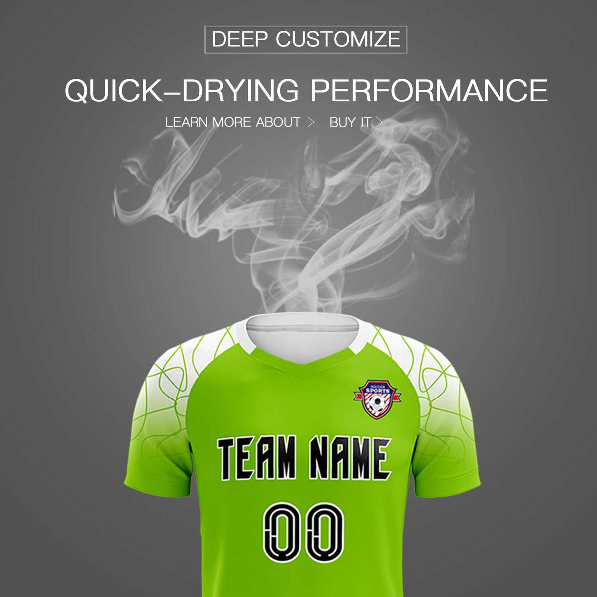 Custom Green Classic Soccer Training Kit Jersey For Adults/Kids