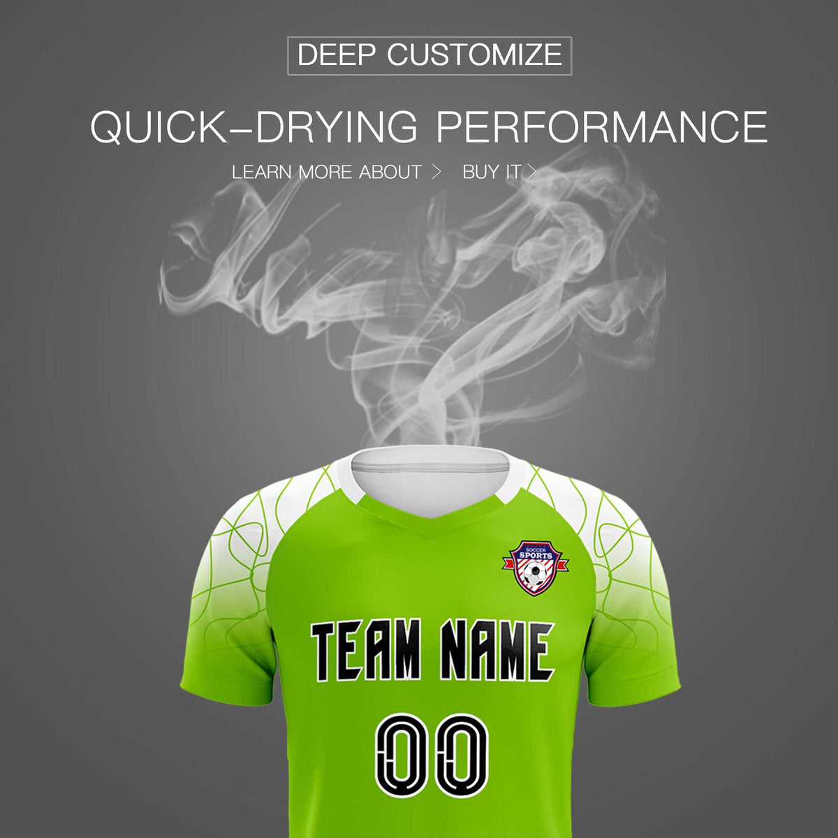 Custom Green Classic Soccer Training Kit Jersey For Adults/Kids