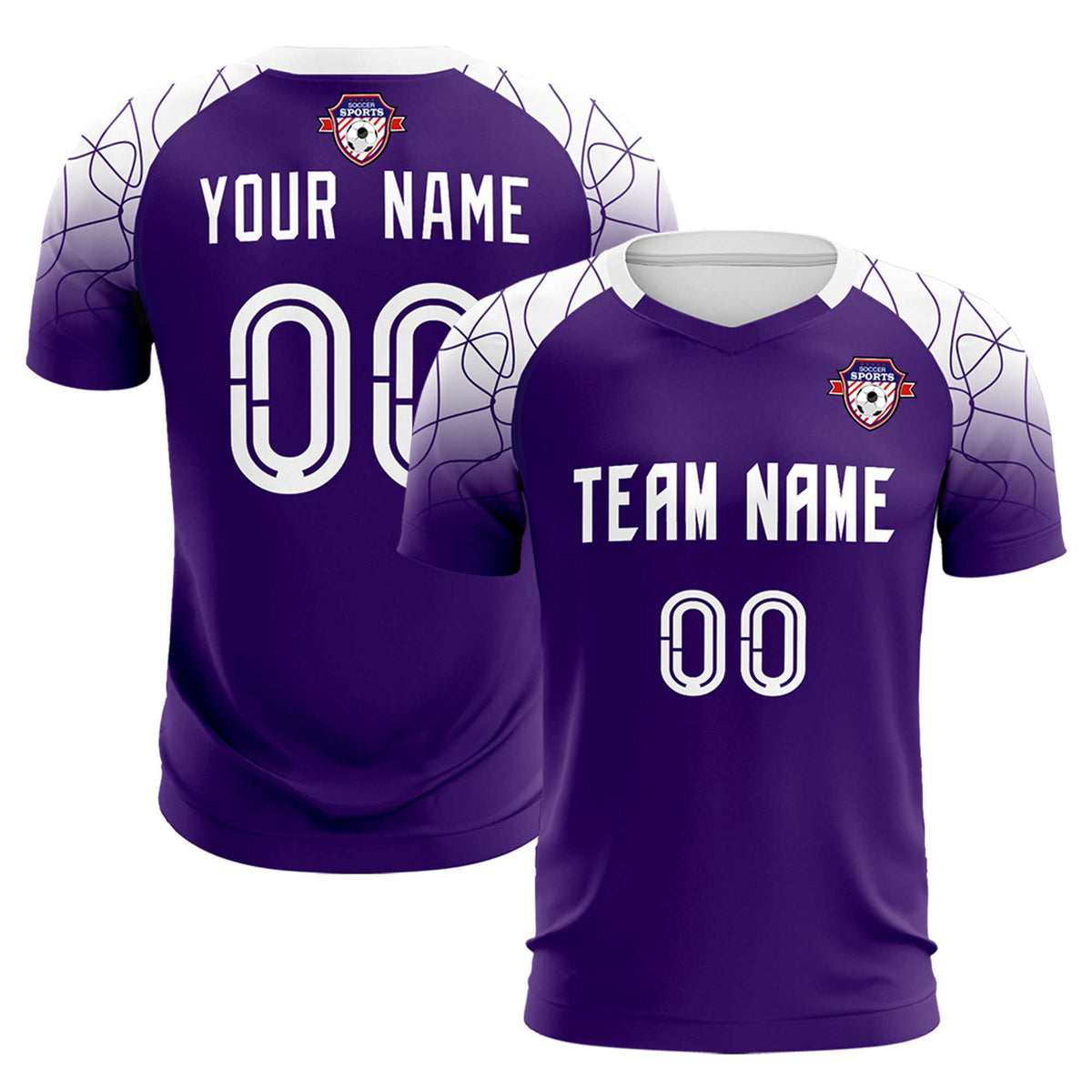 Custom Purple Classic Soccer Training Kit Jersey For Adults/Kids
