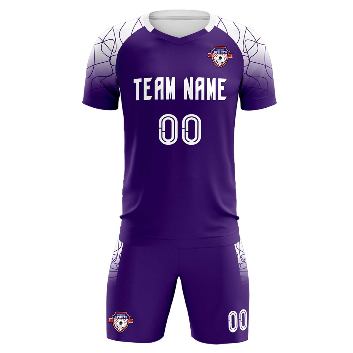 Custom Purple Classic Soccer Training Kit Jersey For Adults/Kids